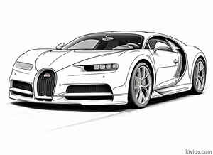 Bugatti Chiron Coloring Page #1350929083
