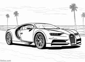 Bugatti Chiron Coloring Page #1357510531