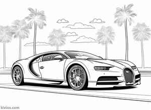 Bugatti Chiron Coloring Page #1443210445