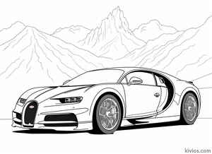 Bugatti Chiron Coloring Page #1690112920