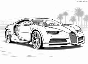 Bugatti Chiron Coloring Page #16915341