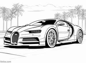 Bugatti Chiron Coloring Page #201625080