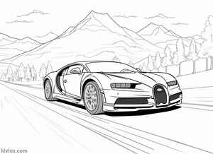Bugatti Chiron Coloring Page #2172117680