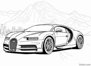 Bugatti Chiron Coloring Page #2255310045
