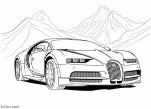 Bugatti Chiron Coloring Page #226629560