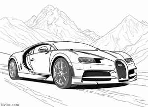 Bugatti Chiron Coloring Page #233795654