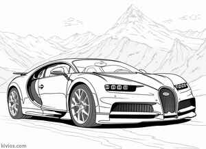 Bugatti Chiron Coloring Page #251439568