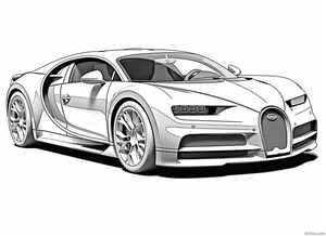 Bugatti Chiron Coloring Page #260316546