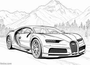 Bugatti Chiron Coloring Page #27218241