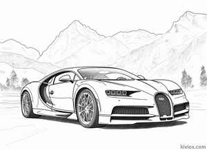 Bugatti Chiron Coloring Page #273911475