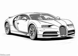 Bugatti Chiron Coloring Page #2806128577