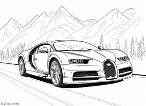 Bugatti Chiron Coloring Page #290876960