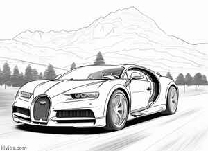 Bugatti Chiron Coloring Page #2940832585
