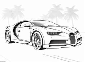 Bugatti Chiron Coloring Page #2977732706