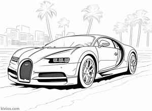 Bugatti Chiron Coloring Page #306527026