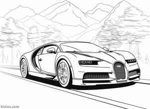 Bugatti Chiron Coloring Page #308359048