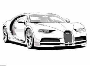 Bugatti Chiron Coloring Page #3090916941