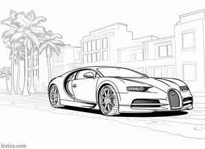 Bugatti Chiron Coloring Page #3166418244