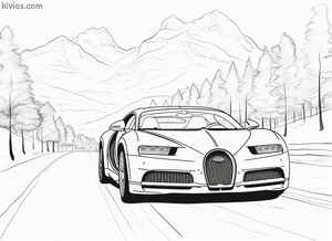 Bugatti Chiron Coloring Page #342431498