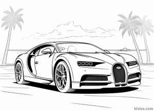 Bugatti Chiron Coloring Page #38528321