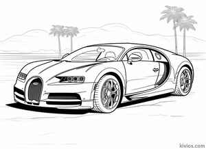Bugatti Chiron Coloring Page #421332135