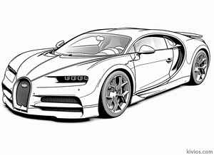 Bugatti Chiron Coloring Page #49835131