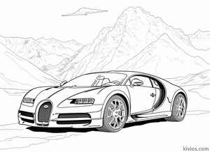 Bugatti Chiron Coloring Page #61128744