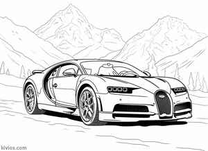 Bugatti Chiron Coloring Page #661932412