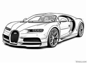 Bugatti Chiron Coloring Page #73053212