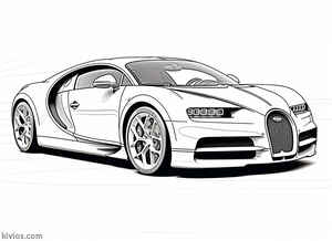 Bugatti Chiron Coloring Page #877618198