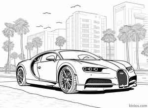 Bugatti Chiron Coloring Page #995215891