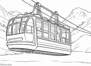 Cable Car Coloring Page #14509160