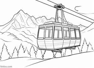 Cable Car Coloring Page #1649923891