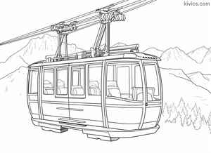 Cable Car Coloring Page #168206510