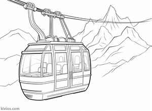 Cable Car Coloring Page #179977814