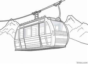 Cable Car Coloring Page #2393213227