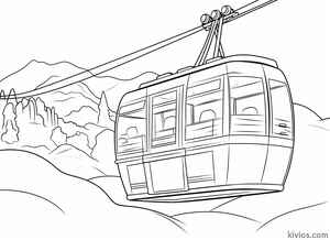 Cable Car Coloring Page #3112120142