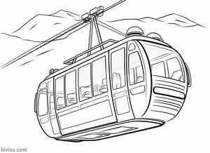 Cable Car Coloring Page #349320219