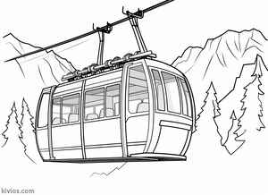 Cable Car Coloring Page #647216735