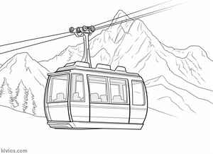 Cable Car Coloring Page #915027714