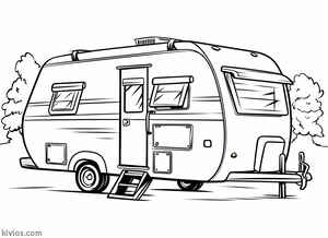 Camper Coloring Page #1225525766