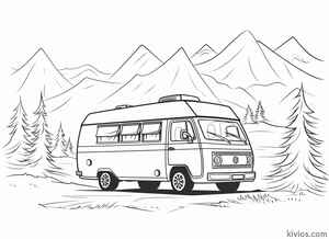 Camper Coloring Page #1441420945