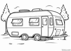 Camper Coloring Page #1577623075