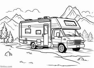 Camper Coloring Page #2234020289