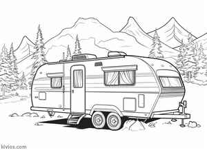 Camper Coloring Page #2564229461