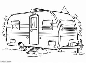 Camper Coloring Page #2986740