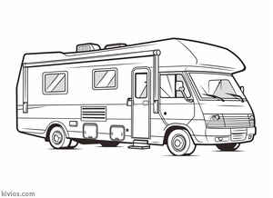 Camper Coloring Page #36585538