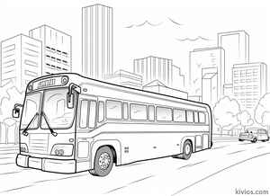 City Bus Coloring Page #1253126946