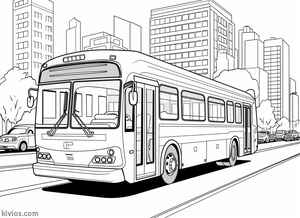 City Bus Coloring Page #1381318782