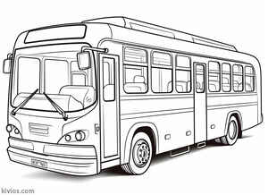 City Bus Coloring Page #2387214791